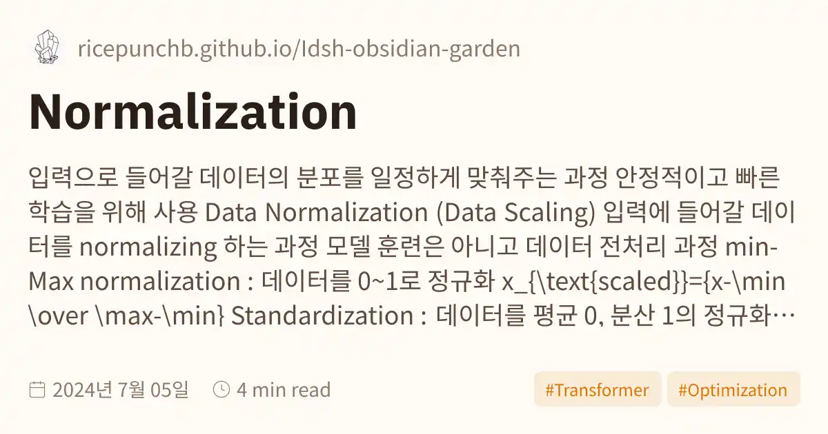 Normalization